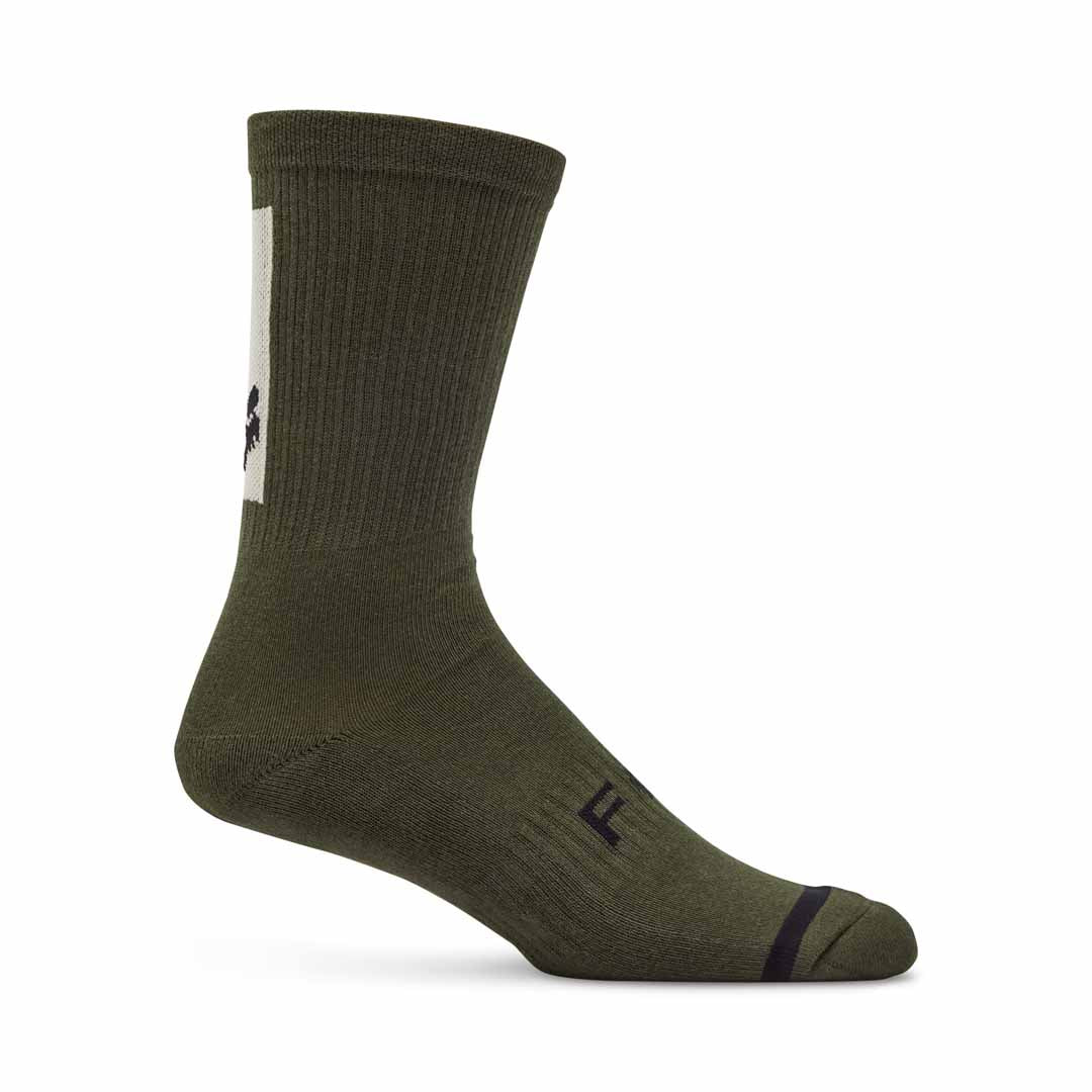 Fox 8" Defend Sock — Olive Green