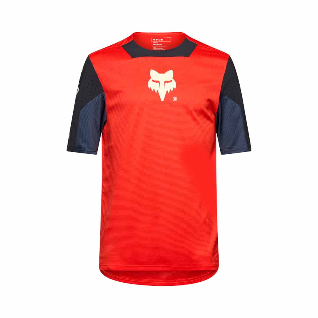Fox Defend SS Jersey Elevated — Flo Red