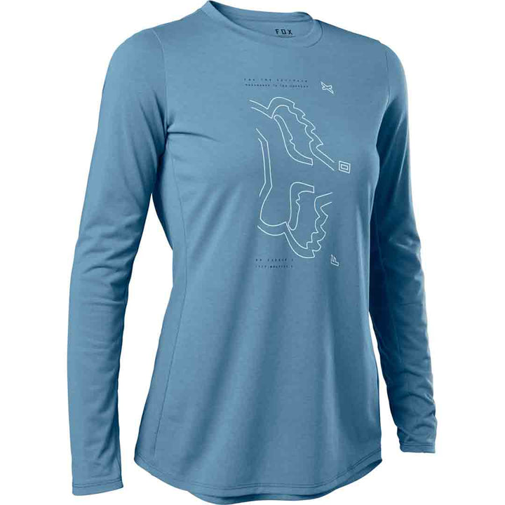 Fox Womens Ranger DR LS Jersey — DustBlue