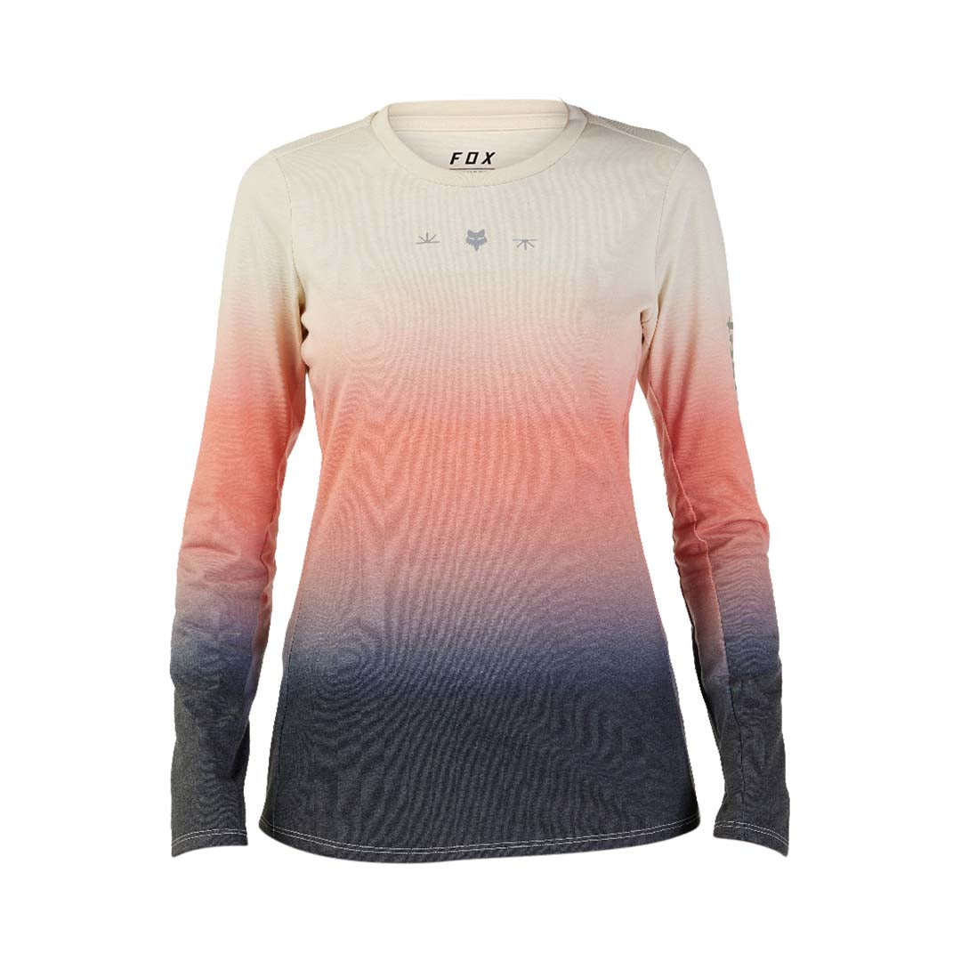 Fox Womens Ranger DR Mid LS Jersey Lunar — Bone