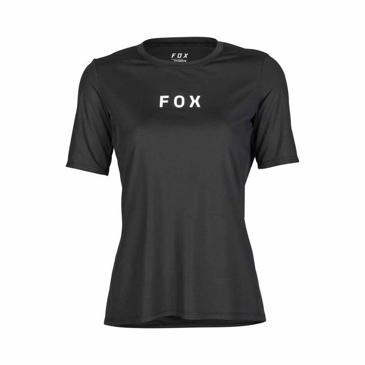 Fox Womens Ranger SS Jersey Wordmark — Black