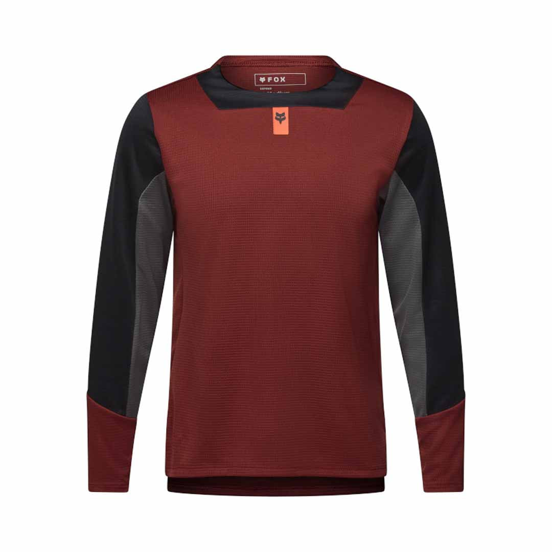 Fox Youth Defend LS Jersey — Rust