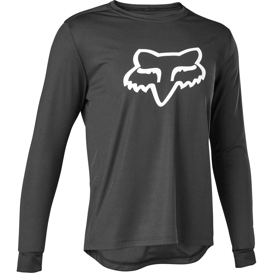 Fox Youth Ranger LS Jersey — Black