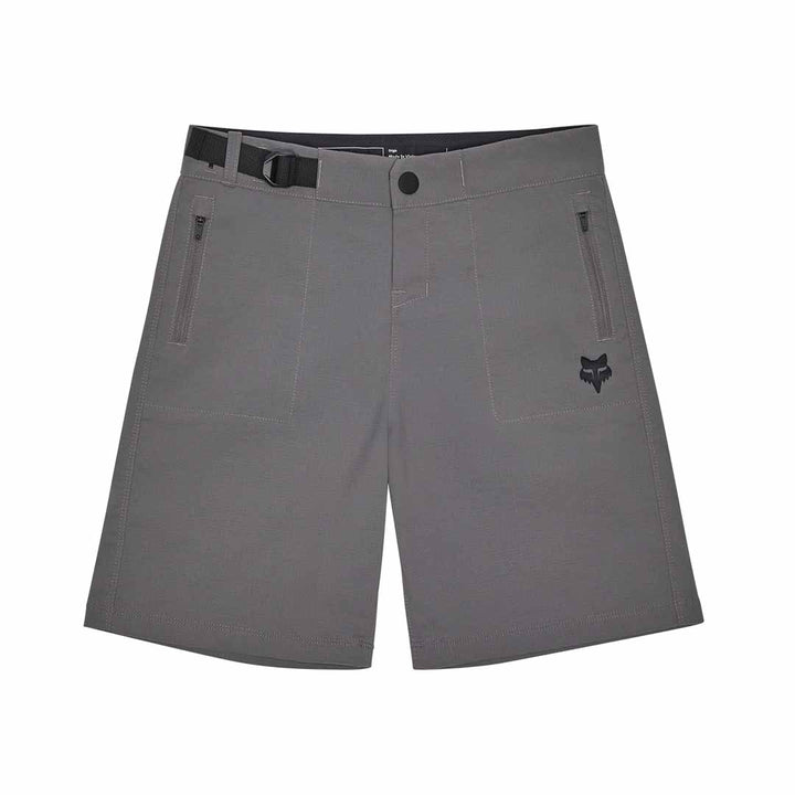 Fox Youth Ranger Short W/Liner — Pewter