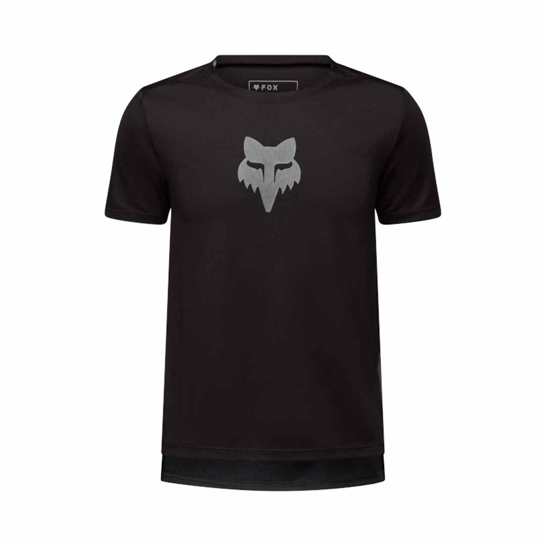 Fox Youth Ranger SS Jersey Fox Head — Black