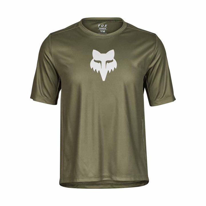 Fox Youth Ranger SS Jersey — Olive Green