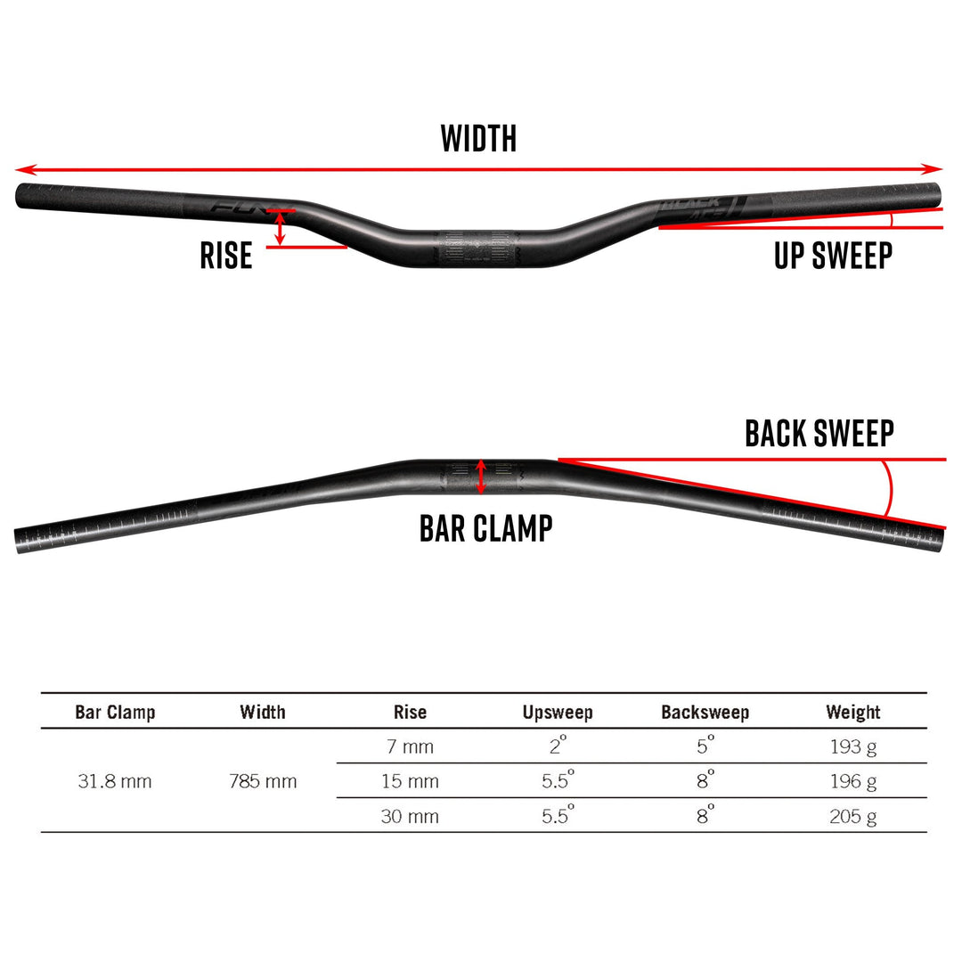 FUNN Handlebar - Black Ace Gen 2 Carbon - Ø31.8 / 785mm / 30mm Rise - funn-black-ace-carbon-handlebar-black-30mm-727298.jpg