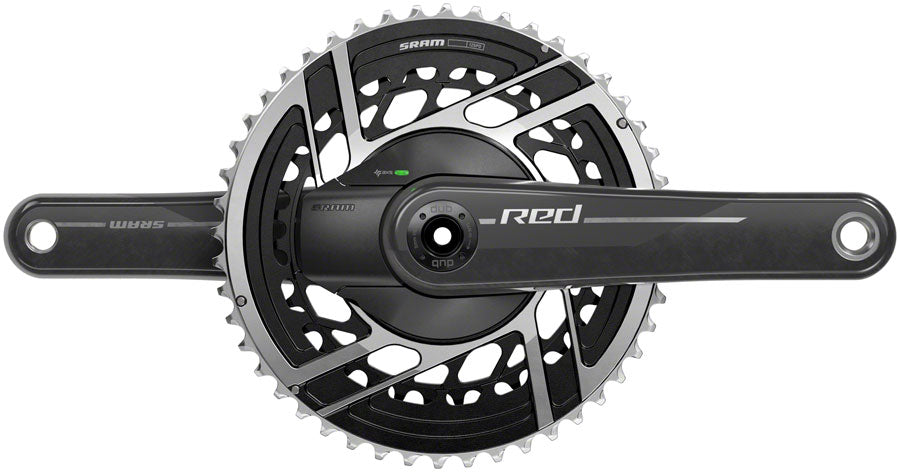SRAM RED E1 AXS power meter crankset with 2x chainrings and carbon arms (stock image)