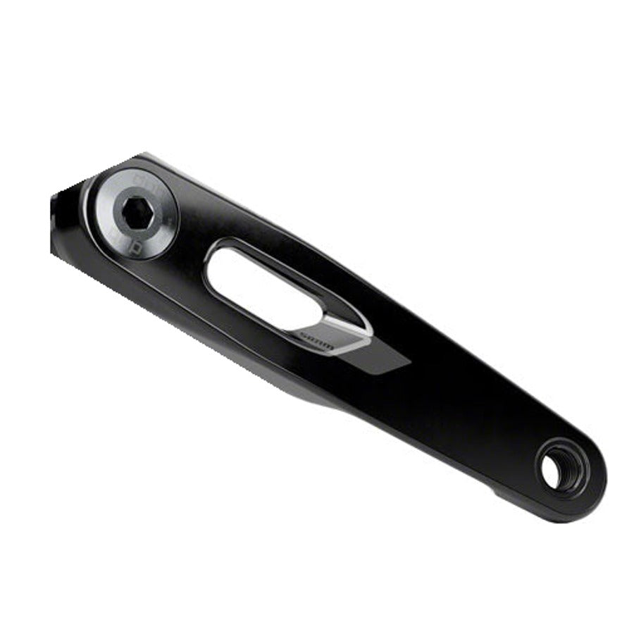 SRAM Rival E1 left (non-drive) crank arm in black, cropped from SRAM stock image