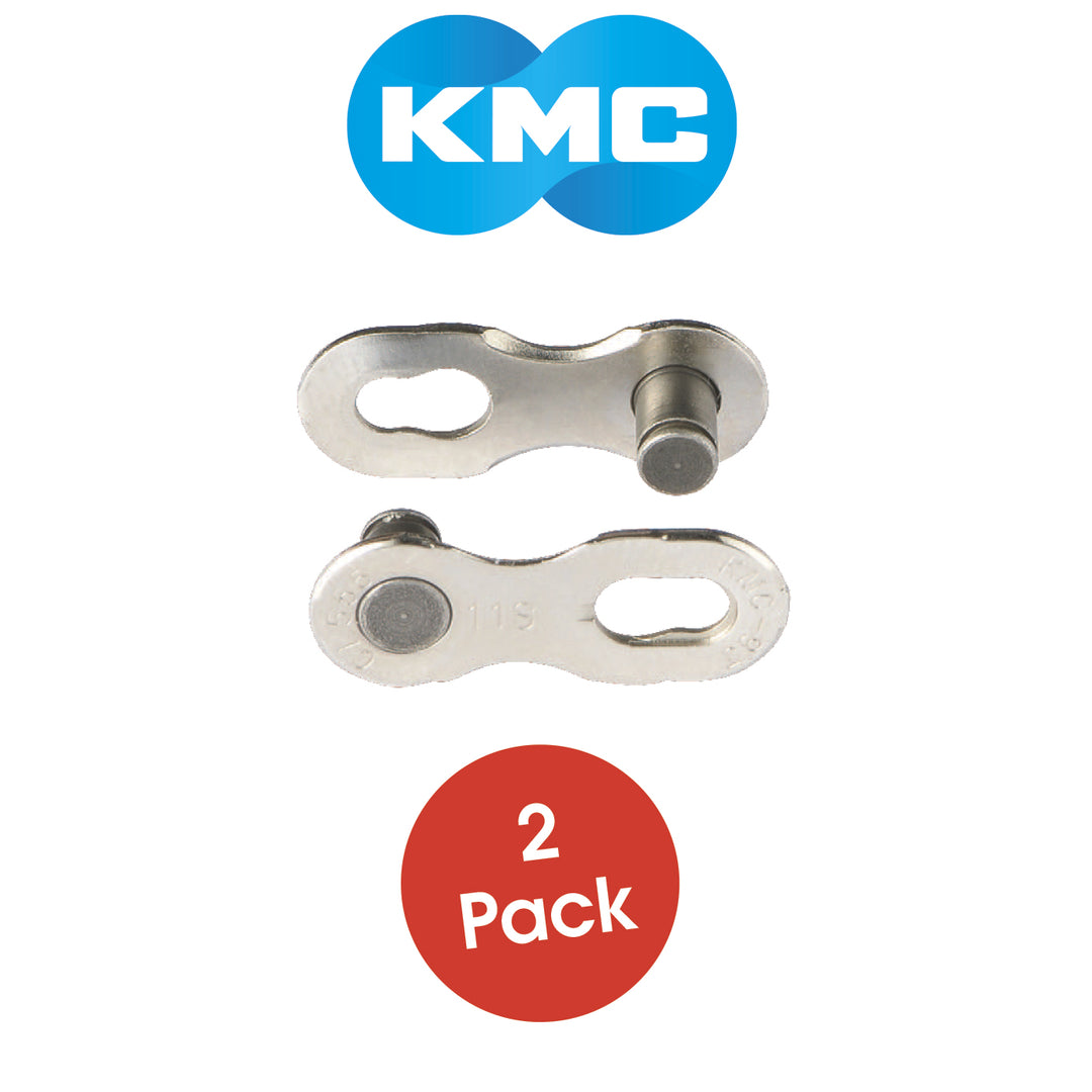 KMC connecting link (quick link) for 11 speed bicycle chains, card of 2 pairs