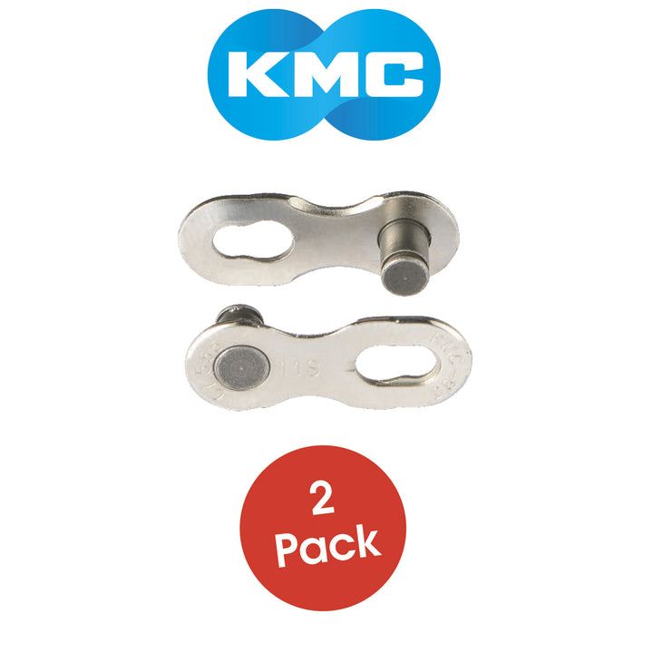 KMC connecting link (quick link) for 11 speed bicycle chains, card of 2 pairs
