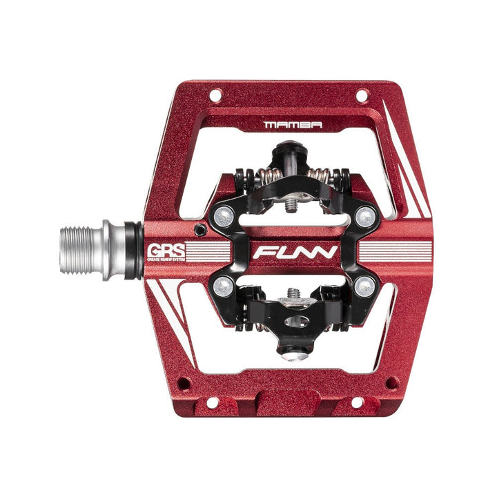 FUNN Pedal - Mamba S - Two Side Clip MTB Pedals SPD - Red