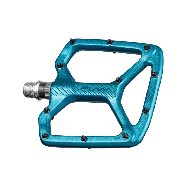 FUNN Pedal - Python V2 Flat Alloy - Includes Long Pins — F_Product_Python_Turquoise_01.jpg
