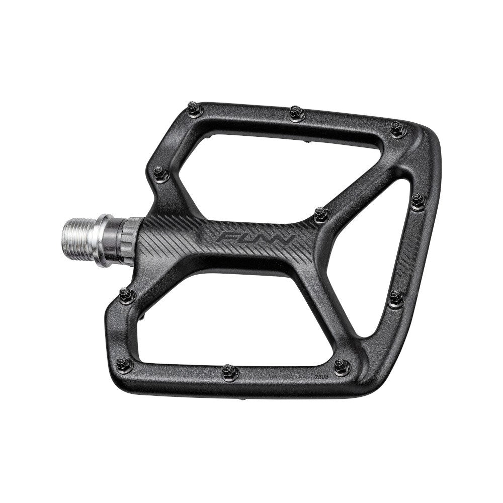 FUNN Pedal - Python V2 Flat Alloy - Includes Long Pins — F_Product_Python_Black_01.jpg