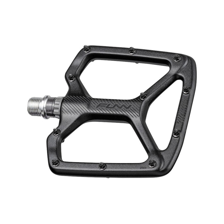 FUNN Pedal - Python V2 Flat Alloy - Includes Long Pins — F_Product_Python_Black_01.jpg