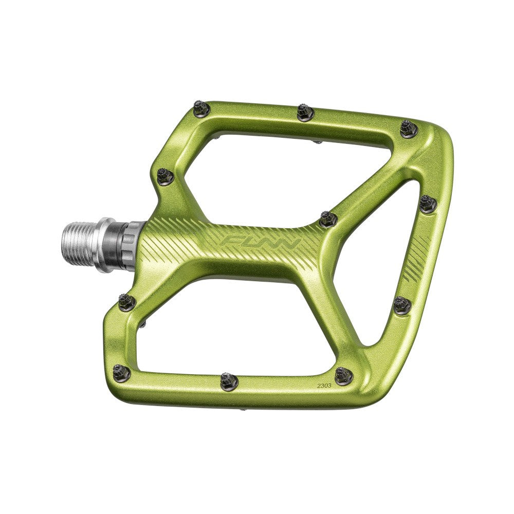 FUNN Pedal - Python V2 Flat Alloy - Includes Long Pins - Green