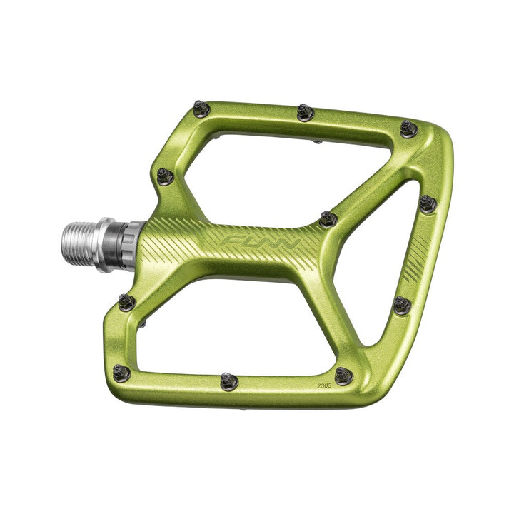 FUNN Pedal - Python V2 Flat Alloy - Includes Long Pins — F_Product_Python_Green_01.jpg