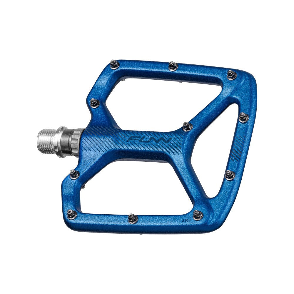 FUNN Pedal - Python V2 Flat Alloy - Includes Long Pins — F_Product_Python_Blue_01.jpg