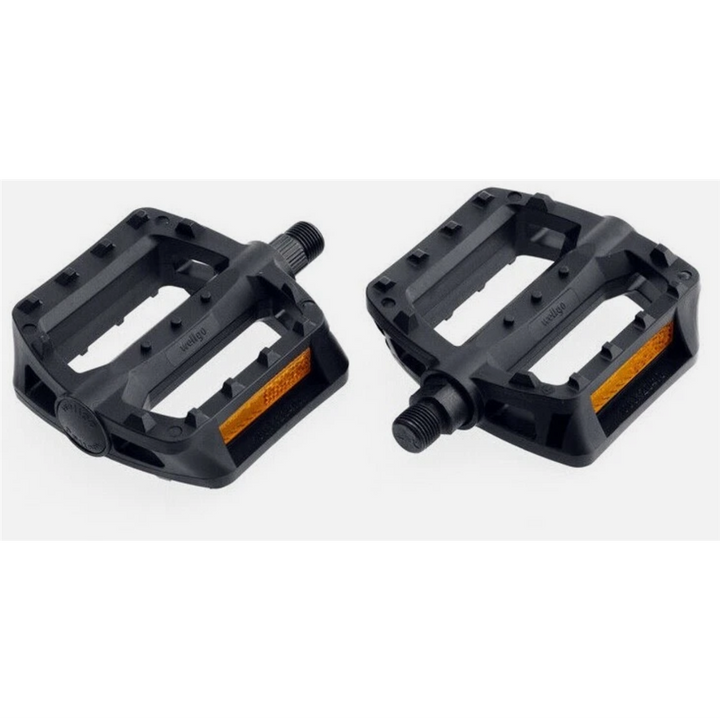 QBP Plastic MTB Platform Pedals - 1/2" Black