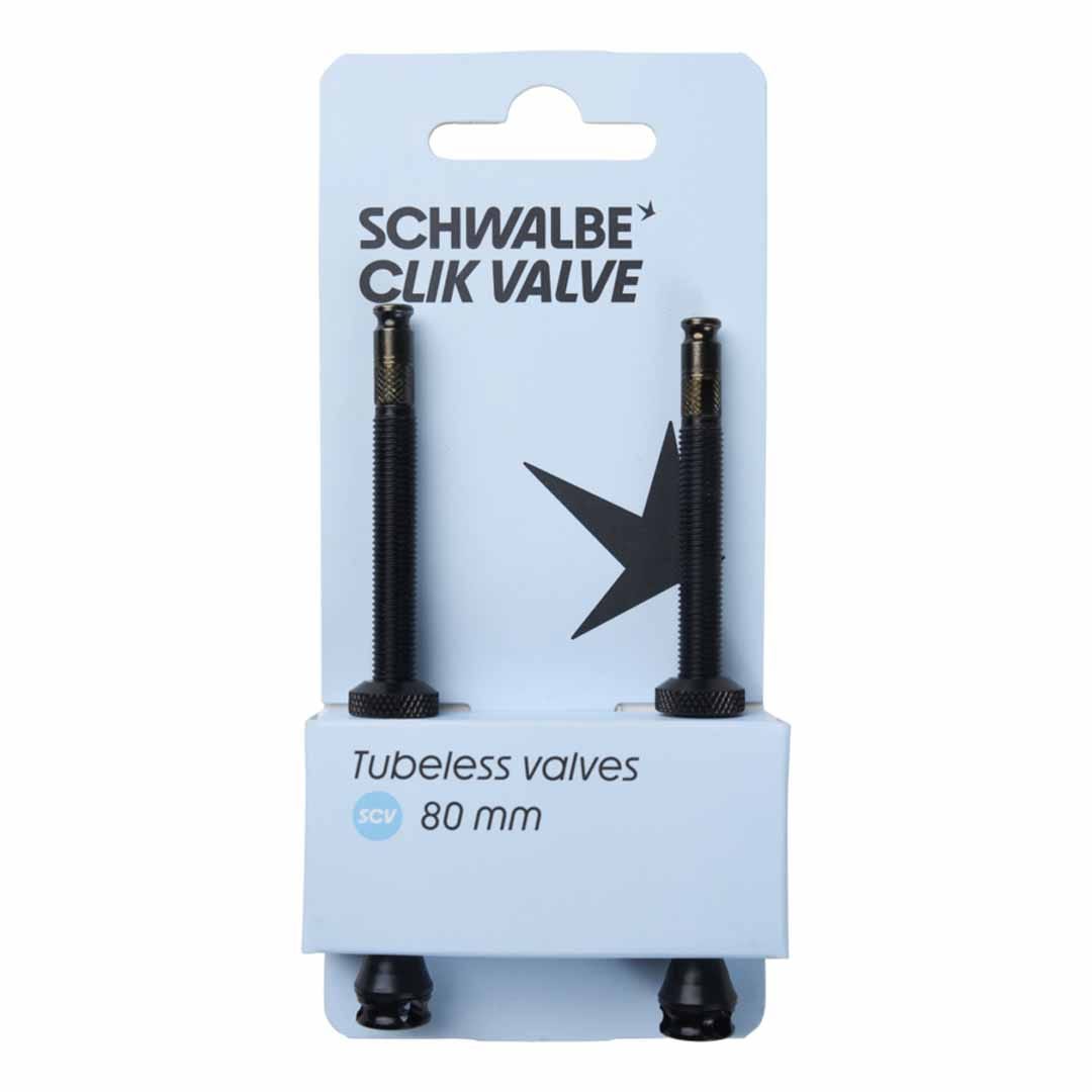 Schwalbe Clik Valve Tubeless Valves - 80mm, Pair
