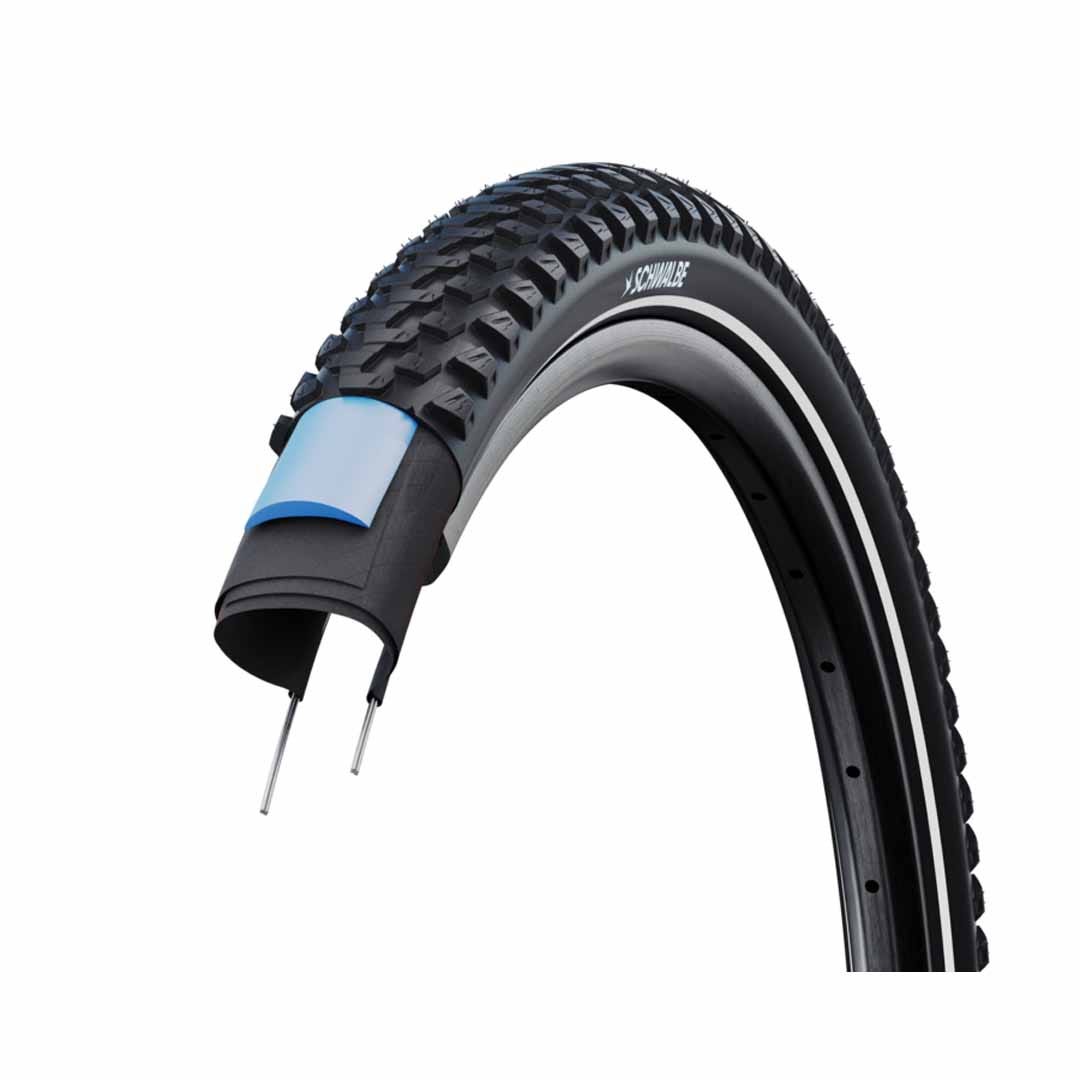 Schwalbe Marathon Plus MTB 27.5x2.10 Tyre - SmartGuard, Wired, Black Reflex