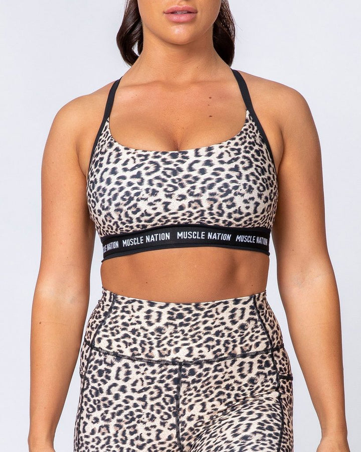 Superset Bra - Yellow Leopard - Mackay Cycles - [product_SKU] - Muscle Nation