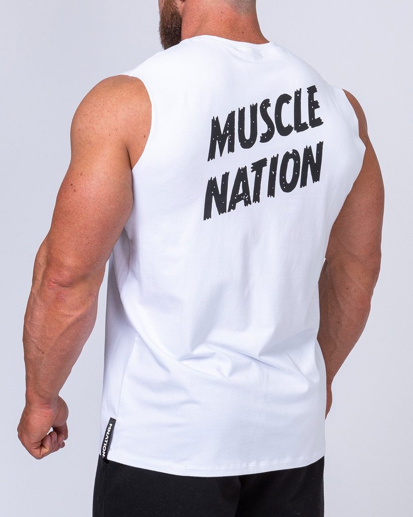 Classic Muscle Tank - White - Mackay Cycles - [product_SKU] - Muscle Nation