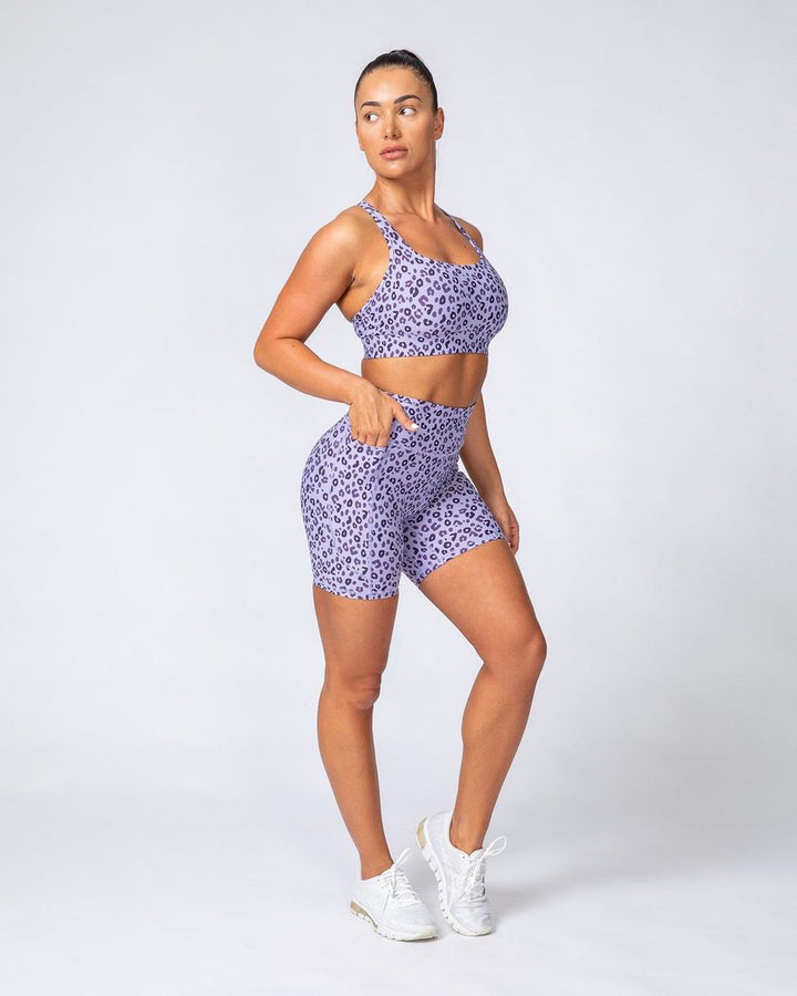 Max Rep Bike Shorts - Purple Leopard - Mackay Cycles - [product_SKU] - Muscle Nation