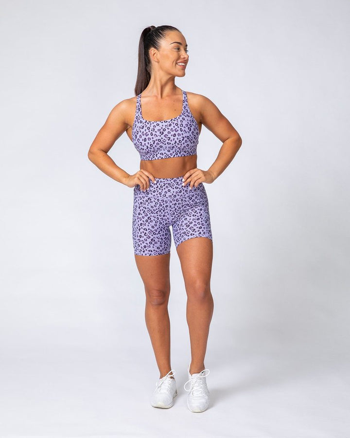 Max Rep Bike Shorts - Purple Leopard - Mackay Cycles - [product_SKU] - Muscle Nation