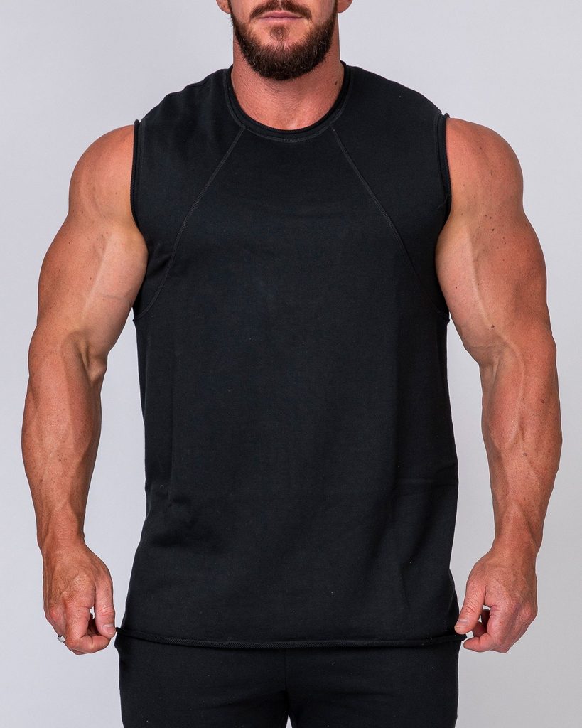 Mens Loopback Tank - Black - Mackay Cycles - [product_SKU] - Muscle Nation
