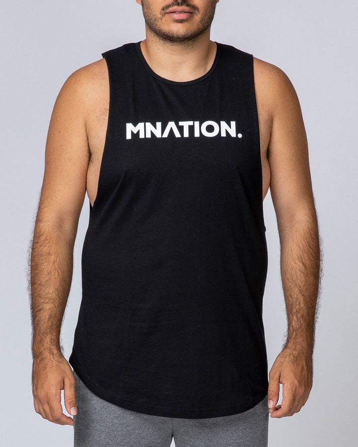 Mens Drop Arm Tank - Black - Mackay Cycles - [product_SKU] - Muscle Nation