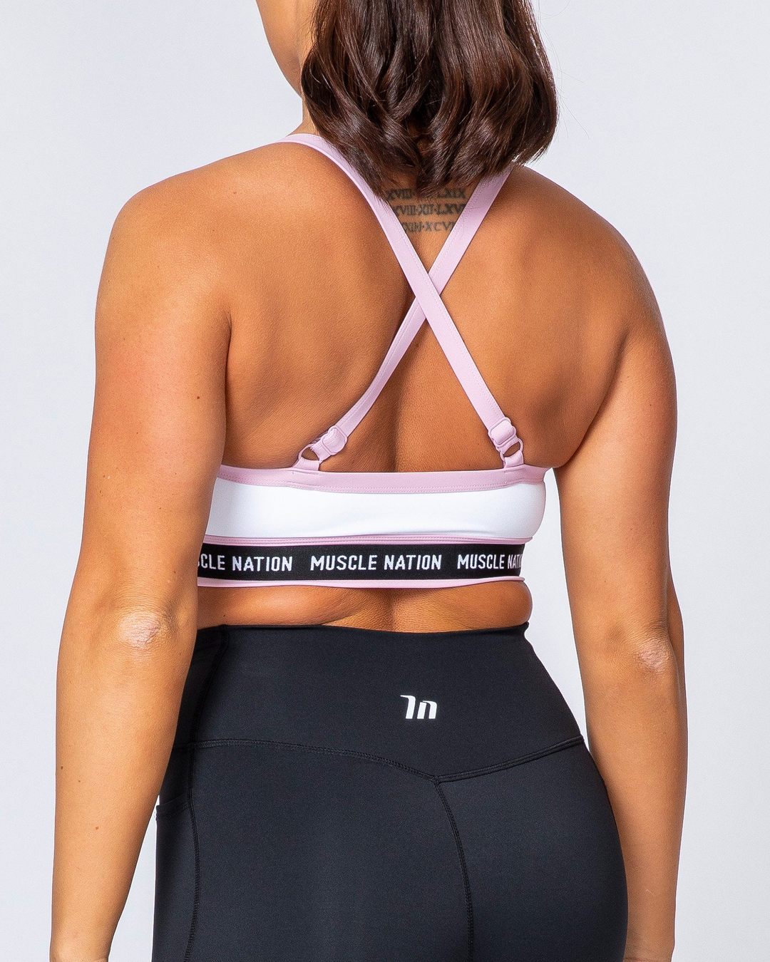 SUPERSET BRA - WHITE/DUSTY LILAC - Mackay Cycles - [product_SKU] - Muscle Nation