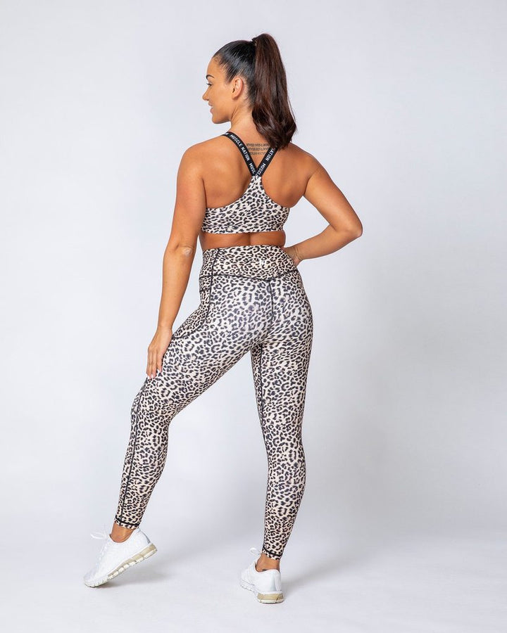 Motion Pocket Ankle Length - Yellow Leopard - Mackay Cycles - [product_SKU] - Muscle Nation