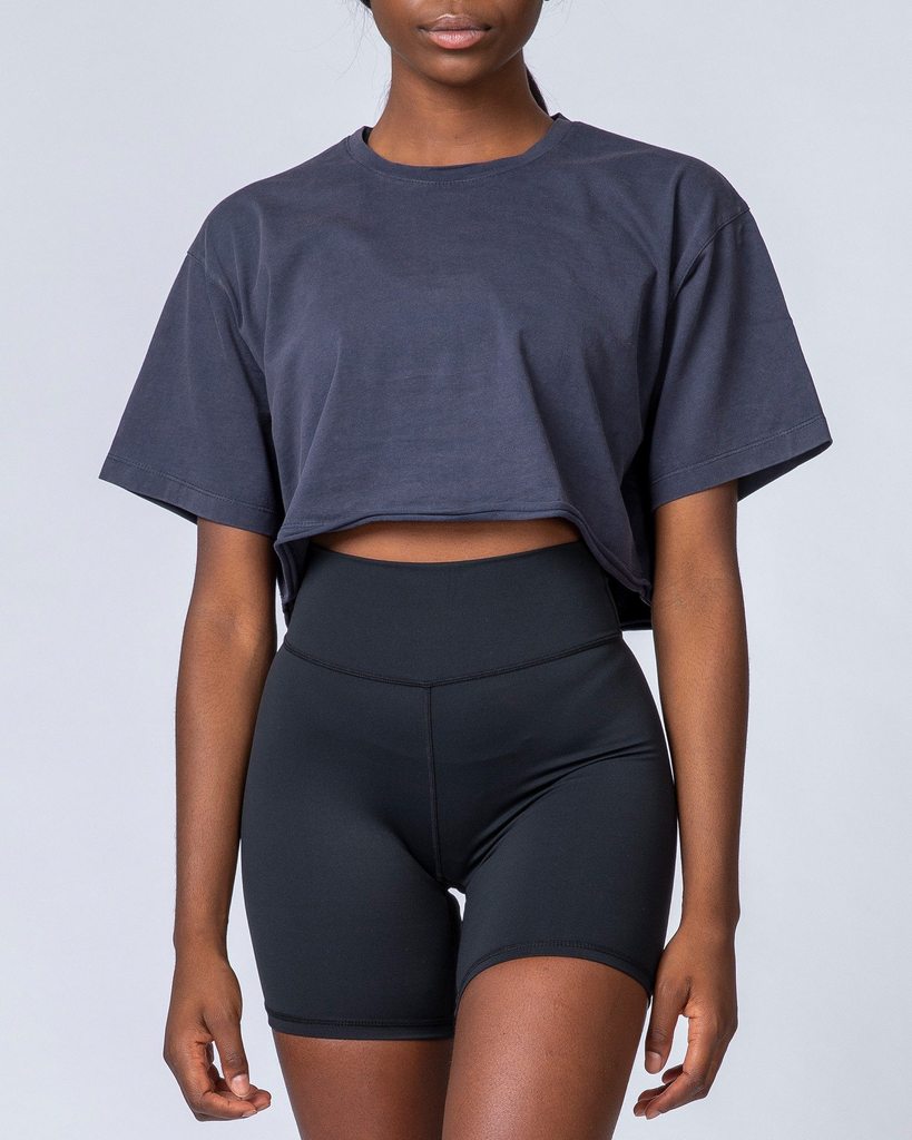 Womens Cropped Vintage Tee - Tiger - Mackay Cycles - [product_SKU] - Muscle Nation