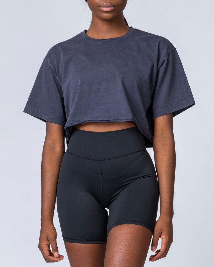 Womens Cropped Vintage Tee - Tiger - Mackay Cycles - [product_SKU] - Muscle Nation