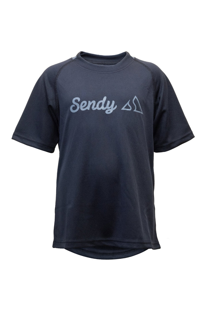 Send It Kids Short Sleeved MTB Jersey | Bold Black - Mackay Cycles - [product_SKU] - Sendy