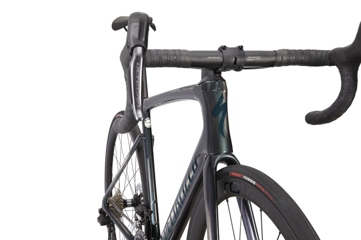 TARMAC SL7 FRAMESET GLOSS CARBON/OIL TINT/FOREST GREEN - Mackay Cycles - [product_SKU] - Specialized