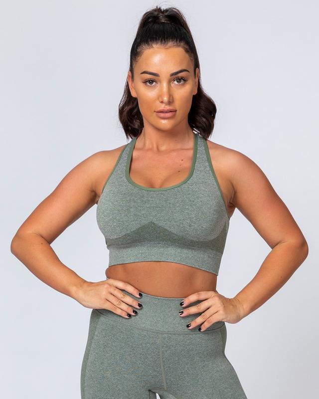Comfort Seamless Bra - Khaki Marl - Mackay Cycles - [product_SKU] - Muscle Nation
