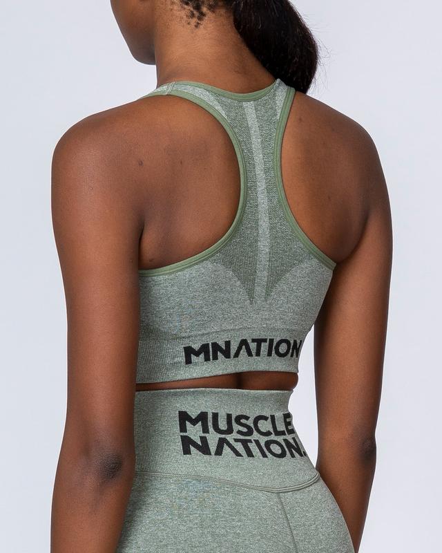 Comfort Seamless Bra - Khaki Marl - Mackay Cycles - [product_SKU] - Muscle Nation