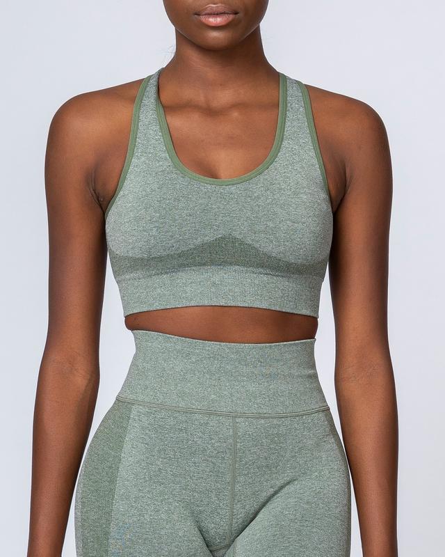 Comfort Seamless Bra - Khaki Marl - Mackay Cycles - [product_SKU] - Muscle Nation