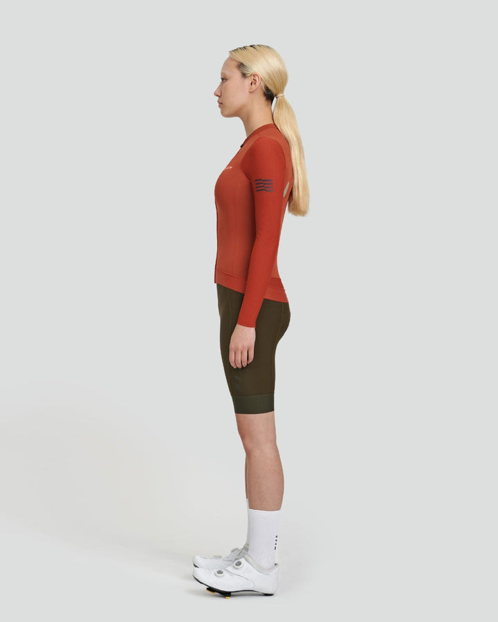 Women's Evade Pro Base LS Jersey Cayenne - Mackay Cycles - [product_SKU] - MAAP