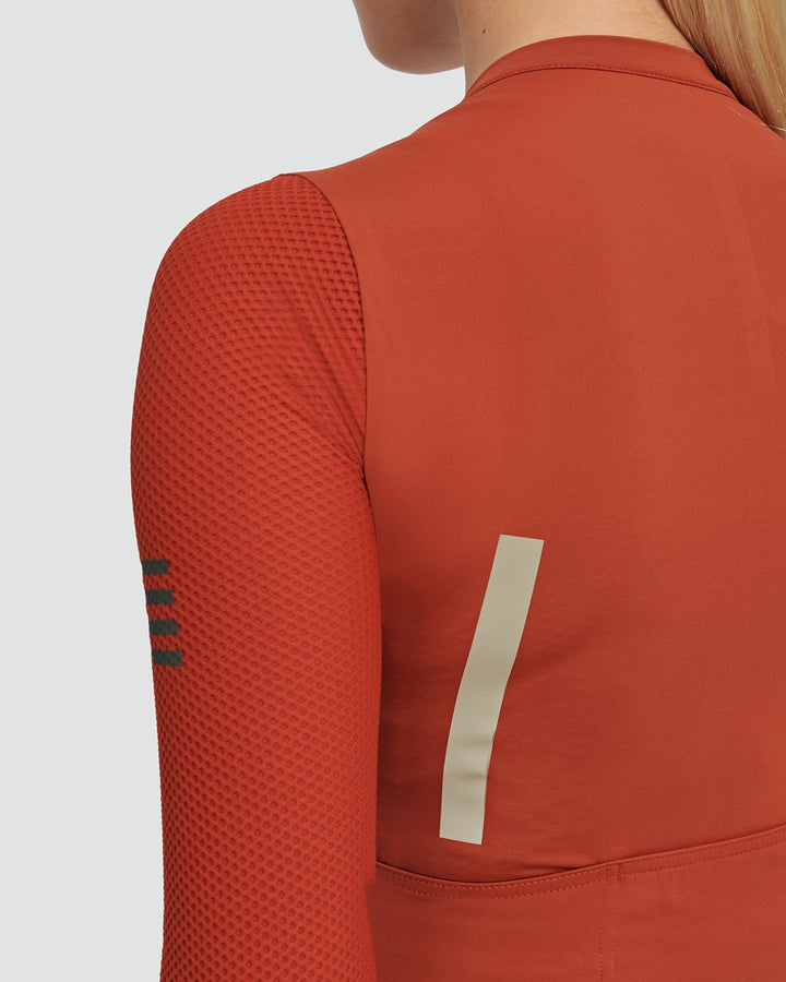 Women's Evade Pro Base LS Jersey Cayenne - Mackay Cycles - [product_SKU] - MAAP